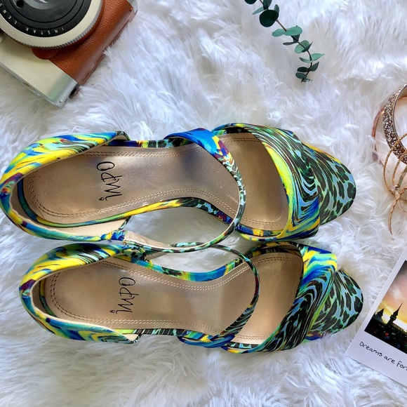 Impo Tie Dye Animal Print Stiletto Heel Sandals - Picture 2 of 8